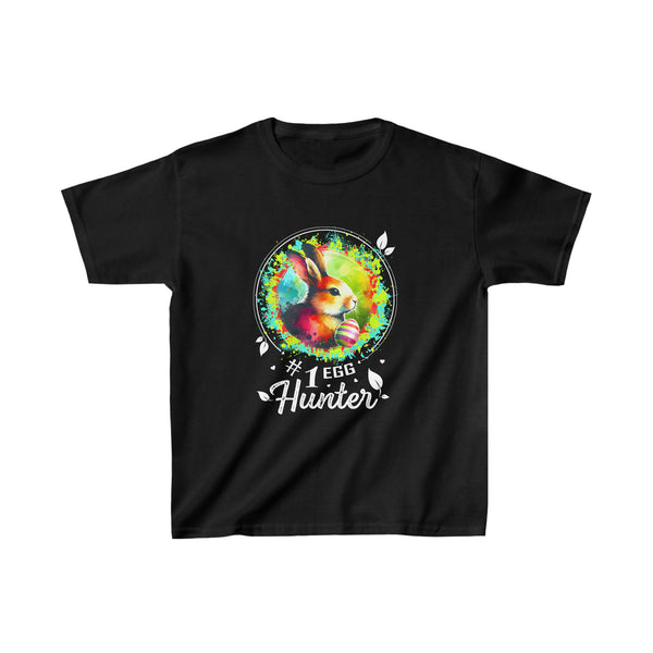 Easter #1 Easter Egg Hunter Bunny Kids Easter Shirt Easter Boys T Shirts