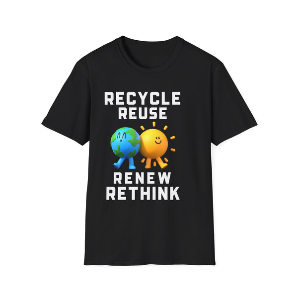 Happy Earth Day Environmental Symbol Reuse Renew Rethink Environmental Mens Shirt