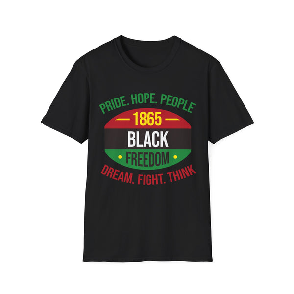 Juneteenth T-shirt for Men Freedom Day Mens Black Pride Tee