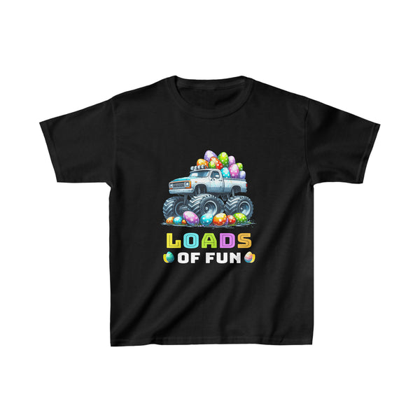 Cute Boys Easter Monster Truck Easter Eggs Toddler Boys T Shirts