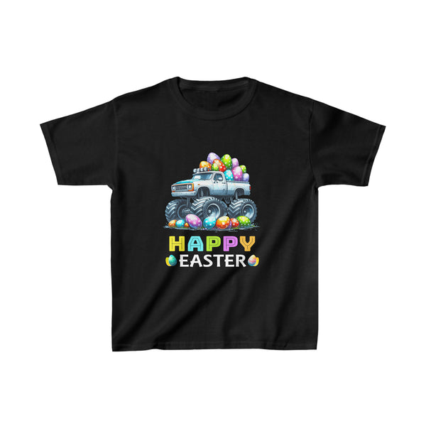 Boys Happy Easter Funny Monster Truck Easter Eggs Easter Boys Tshirts