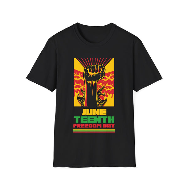 Juneteenth T-shirt for Men Freedom Day Mens Black Pride Tee