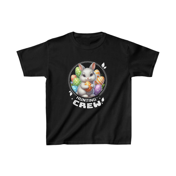 Bunny Shirts for Kids Matching Easter Egg Hunting Crew Boys Shirts