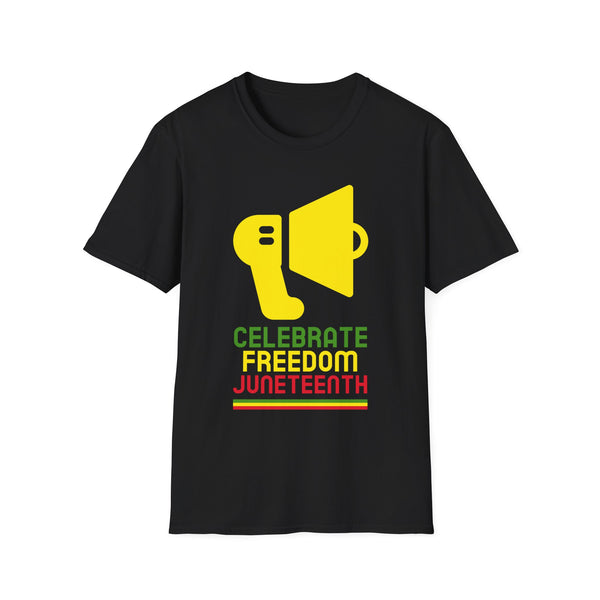 Juneteenth T-shirt for Men Freedom Day Mens Black Pride Tee