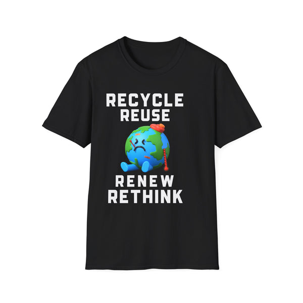 Peace Love Recycle Earth Day Funny Quote Teachers Recycle Mens T Shirt