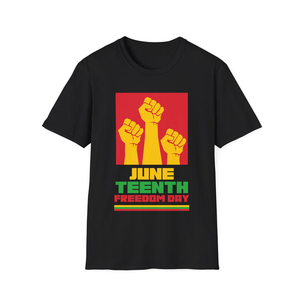 Juneteenth T-shirt for Men Freedom Day Mens Black Pride Tee
