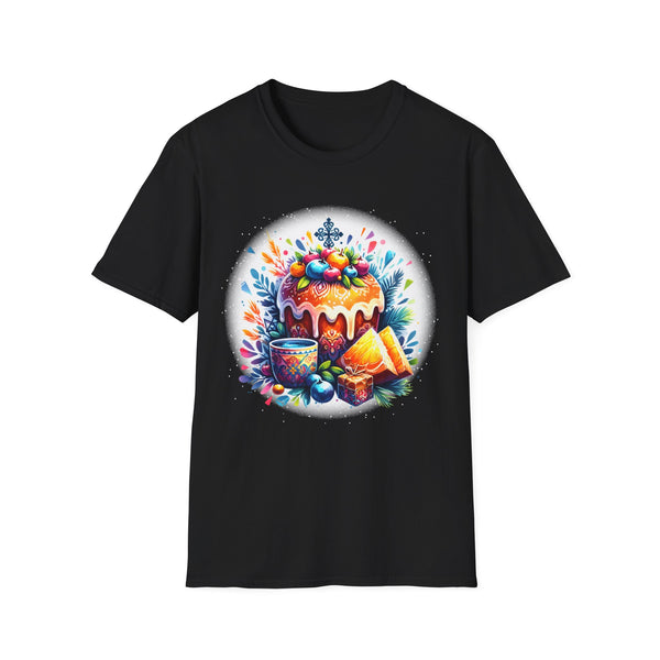 Russian Greek Byzantine Orthodox Cross He Is Risen Easter Men Shirts