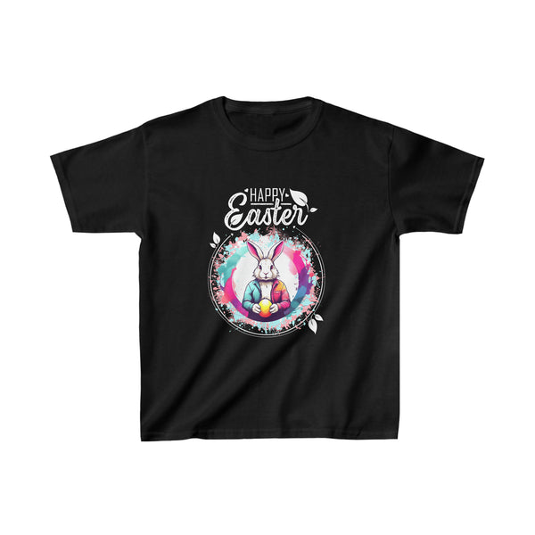 Boys Happy Easter Bunny Rabbit Easter Eggs Toddler Egg Hunt Boys Shirt