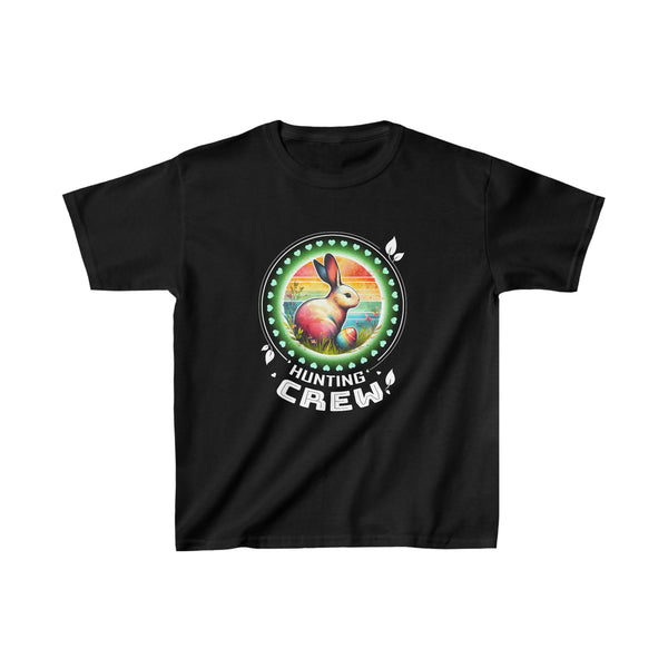 Family Hunting Eggs Bunny Funny Easter Day Egg Hunt Hunter Boys T Shirts