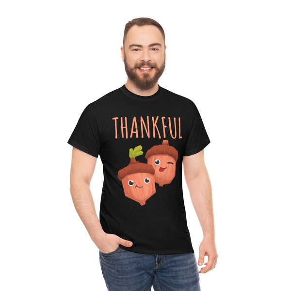 Mens Thanksgiving Shirt Acorns Shirt Plus Size Fall Shirts Funny Big and Tall Thanksgiving Shirts for Men