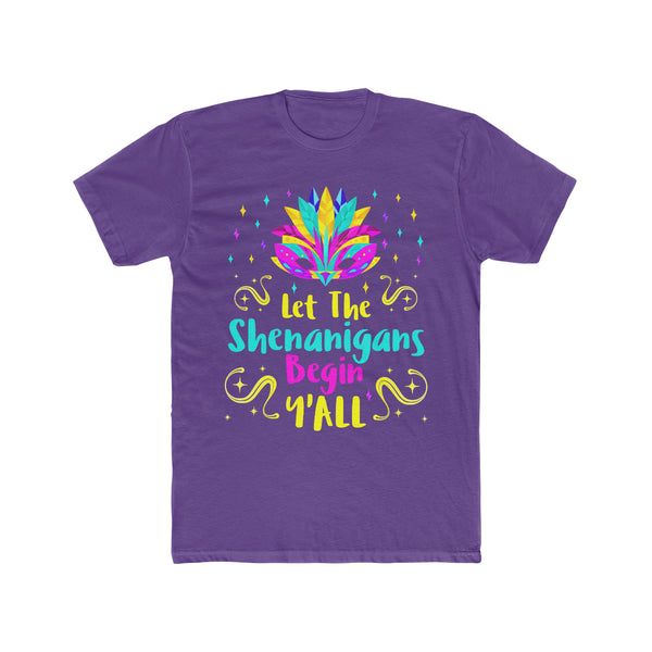 Funny Mardi Gras Shirts for Men Mardi Gras Outfit for Men Let The Shenanigans Begin Yall Shirt NOLA