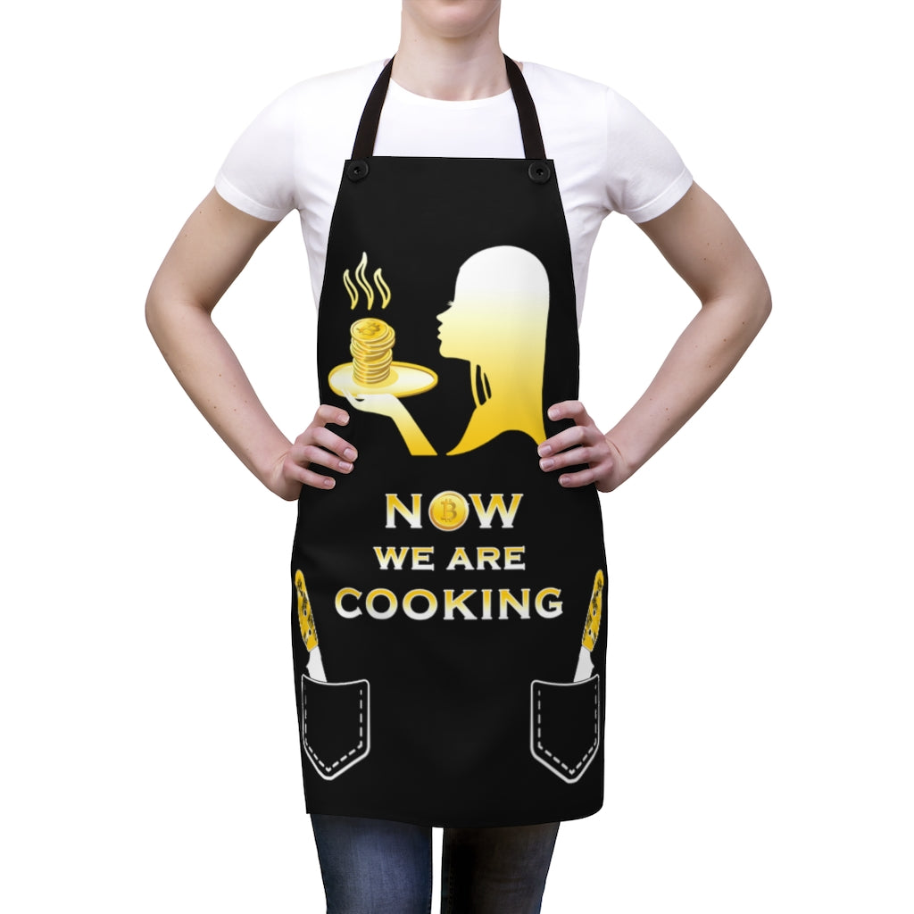 Bitcoin Apron for Women Crypto Apron Kitchen Aprons for Women Chef