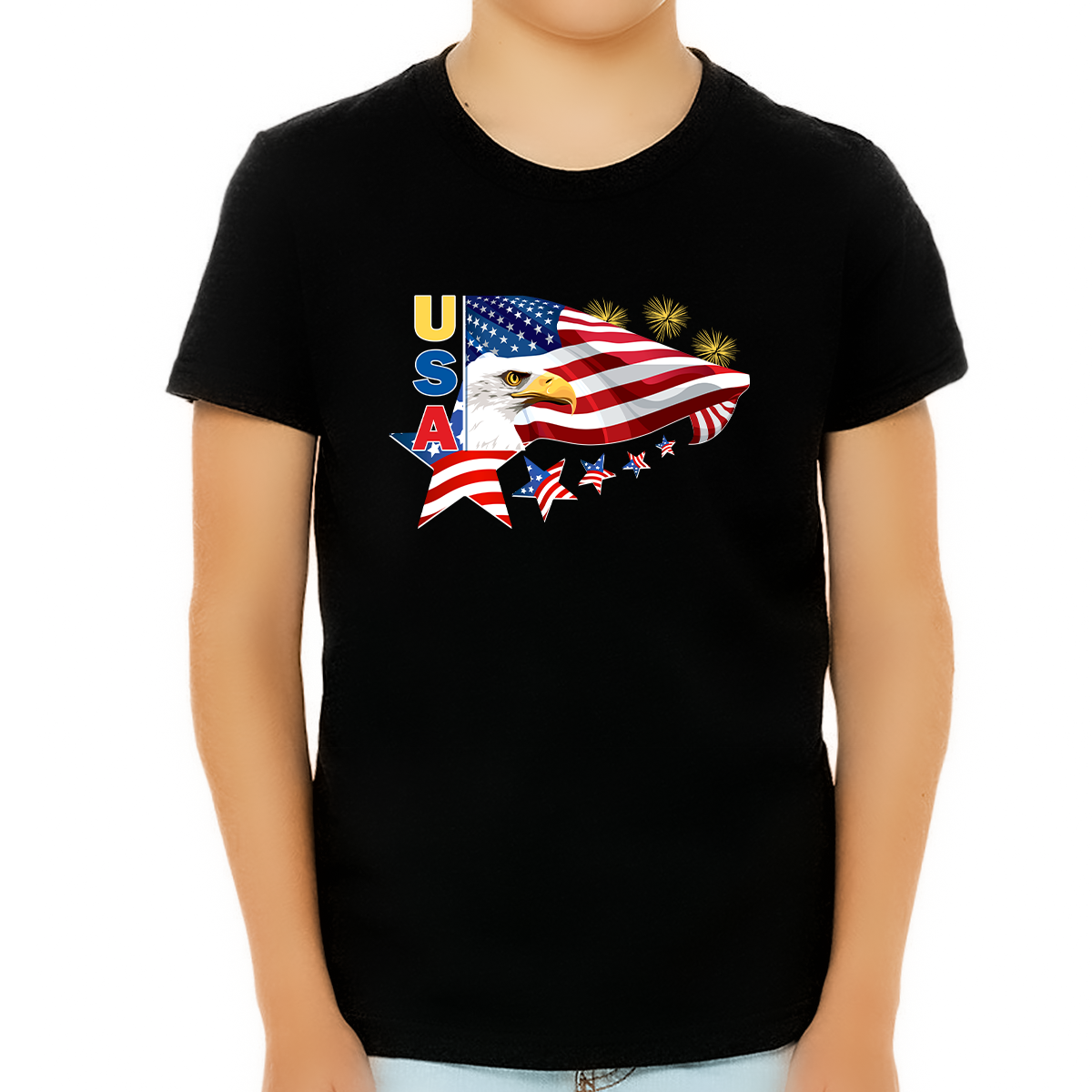 4th of July Shirts for Boys USA Shirt American Eagle Shirts for