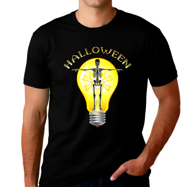 Big and Tall Halloween Shirts for Men Plus Size XL 2XL 3XL 4XL 5XL Funny Halloween Skeleton Shirt