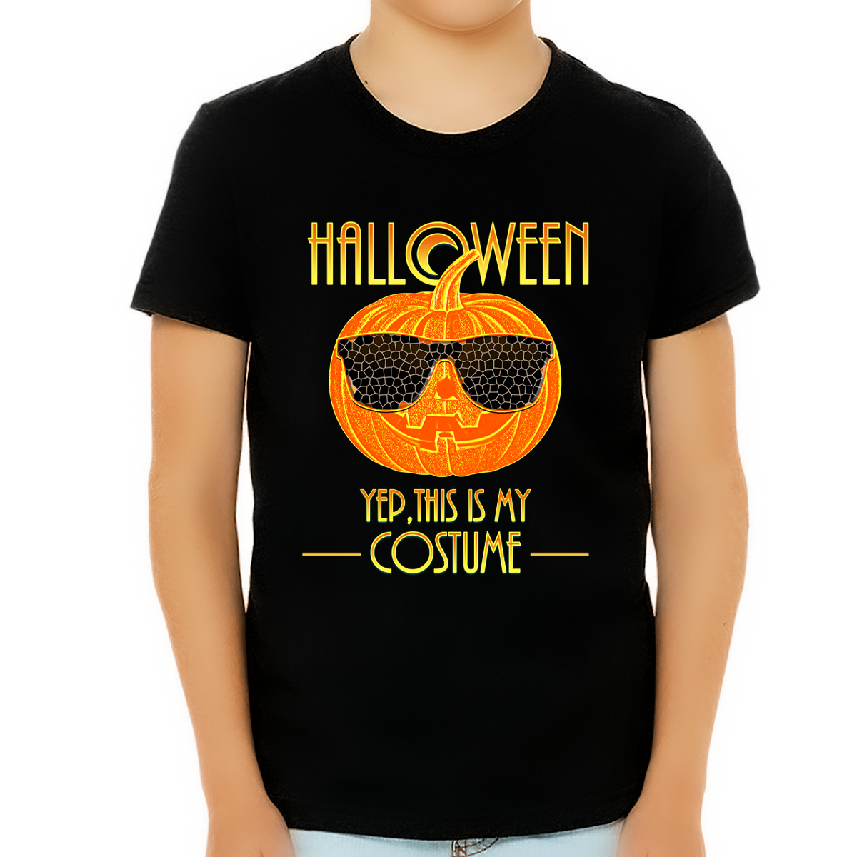 Hilarious Pumpkin Design Tee: 100% Cotton Halloween Shirt