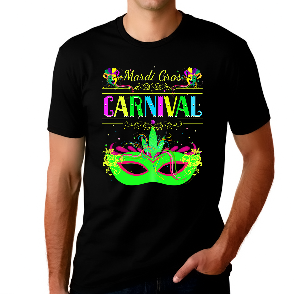 Mardi Gras Shirts for Men Mardi Gras Carnival Shirts Mardi Tshirt Gras Mardi Gras Shirt Mardi Gras Clothes Black / L