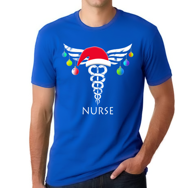 Funny Christmas Nurse Shirt for Men Male Nurse Gifts for Men Best Nursing Student Gifts Nurse Shirts