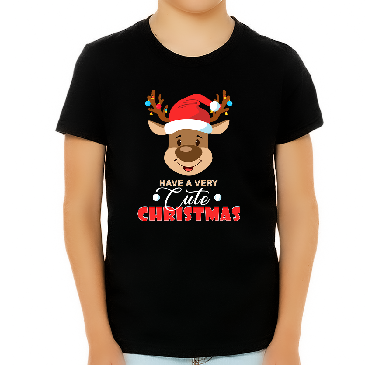 Boys Christmas Shirt Cute Cool Reindeer Christmas Shirts for Boys