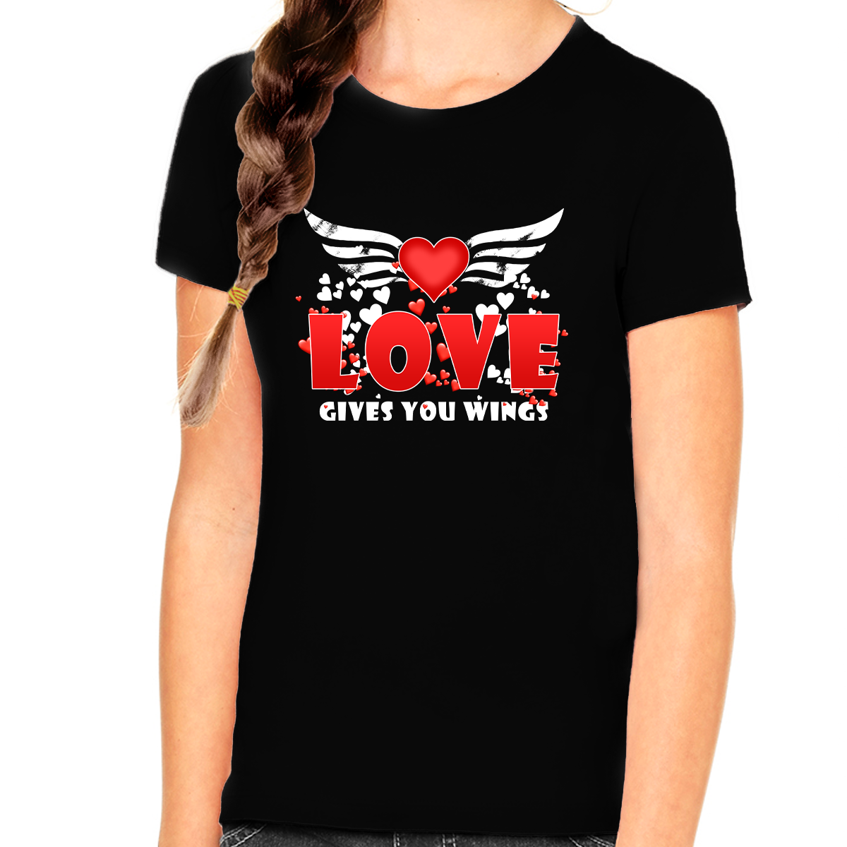 Girls Valentines Kids Valentines Day Shirts Funny Valentine's Day - Main Image