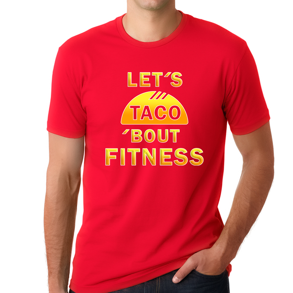 Mens Taco Shirt Funny Fitness Humorous Gym Graphic Shirt for Men, Cinco De Mayo Mexican Shirt