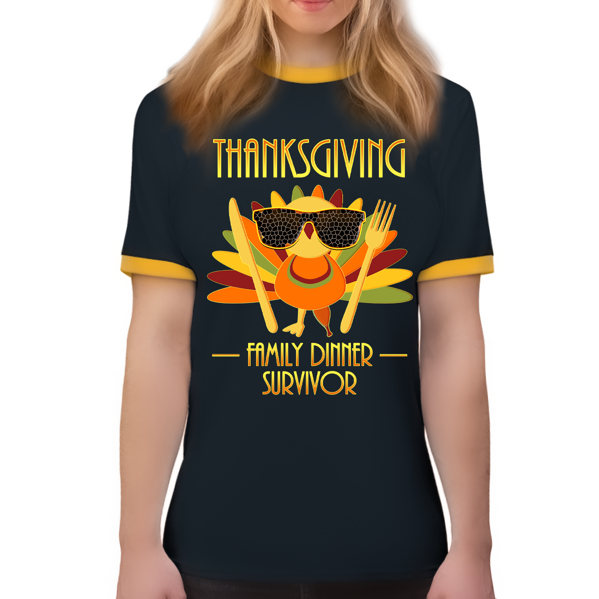Thanksgiving Family Dinner Survivor Turkey Funny T-Shirt Thanksgiving Family Dinner Survivor Turkey Funny T-Shirt