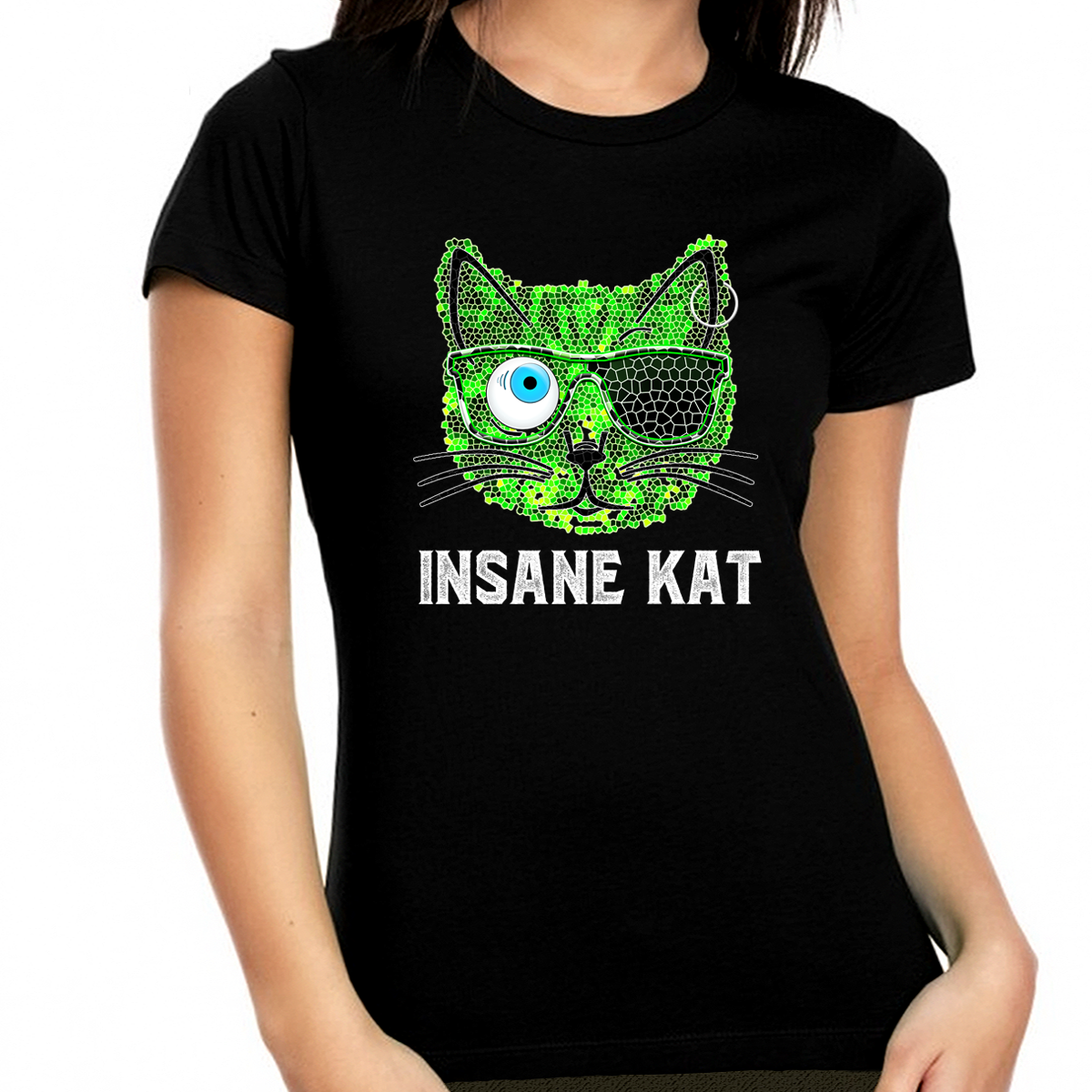 Insane Cat Shirt Cat Mom Shirt Cat Lady Women s Funny Graphic