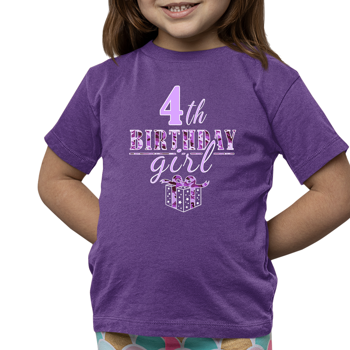 Fire Fit Designs 4th Birthday Shirt Girls Birthday Outfit 4 Year Old Girl 4th Birthday Gifts Cute Birthday Girl Shirt Xs Purple