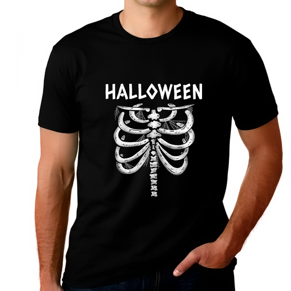 Halloween Shirts for Men Plus Size 1XL 2XL 3XL 4XL 5XL Skeleton Shirts for Men Funny Halloween Shirt for Men