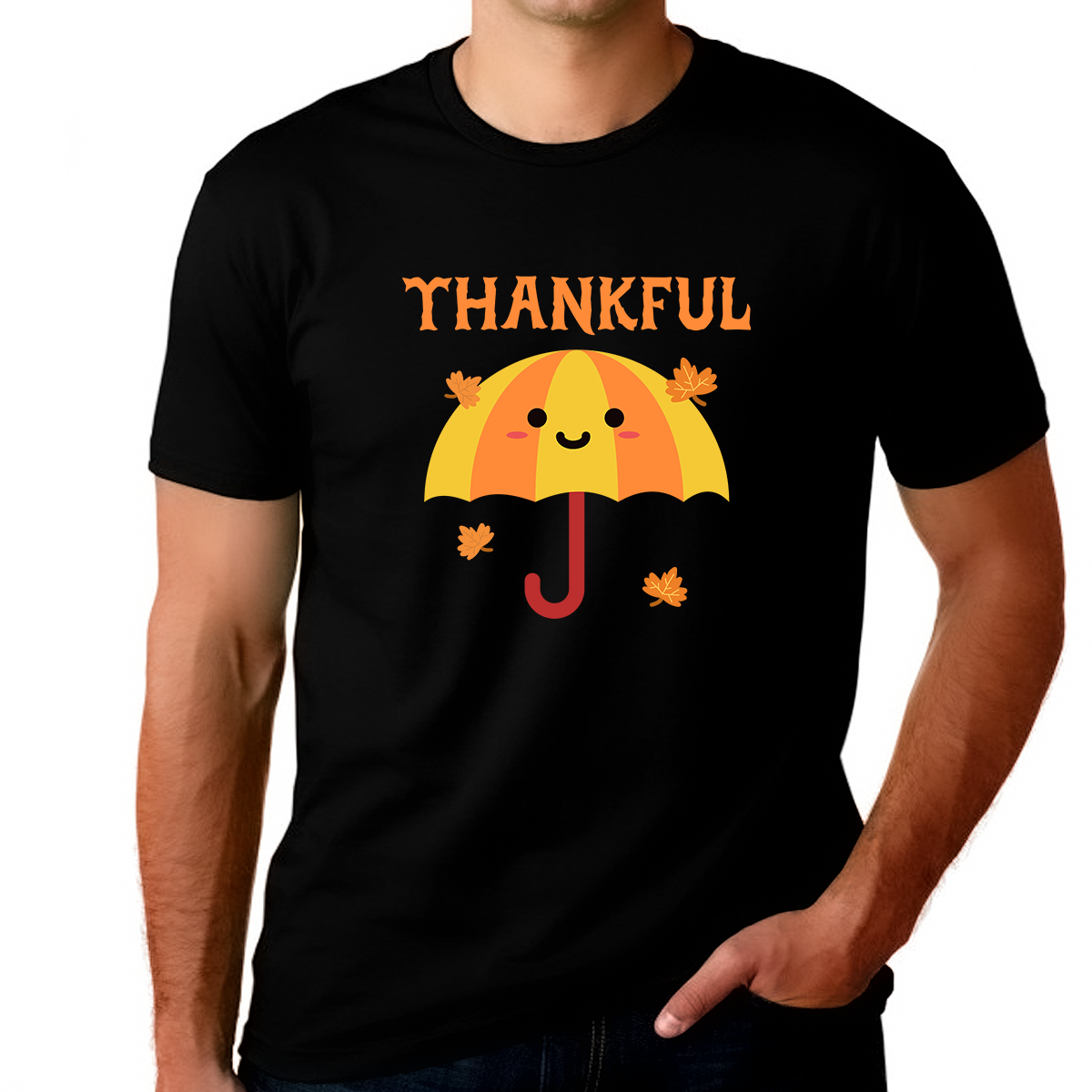 Mens Thanksgiving Shirt Plus Size Fall Shirt Big and Tall