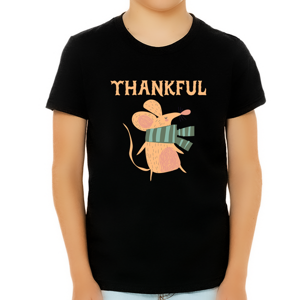 Boys Thanksgiving Shirt Mouse Shirt Funny Thanksgiving Shirts for Boys Fall Tops Kids Thanksgiving Shirt