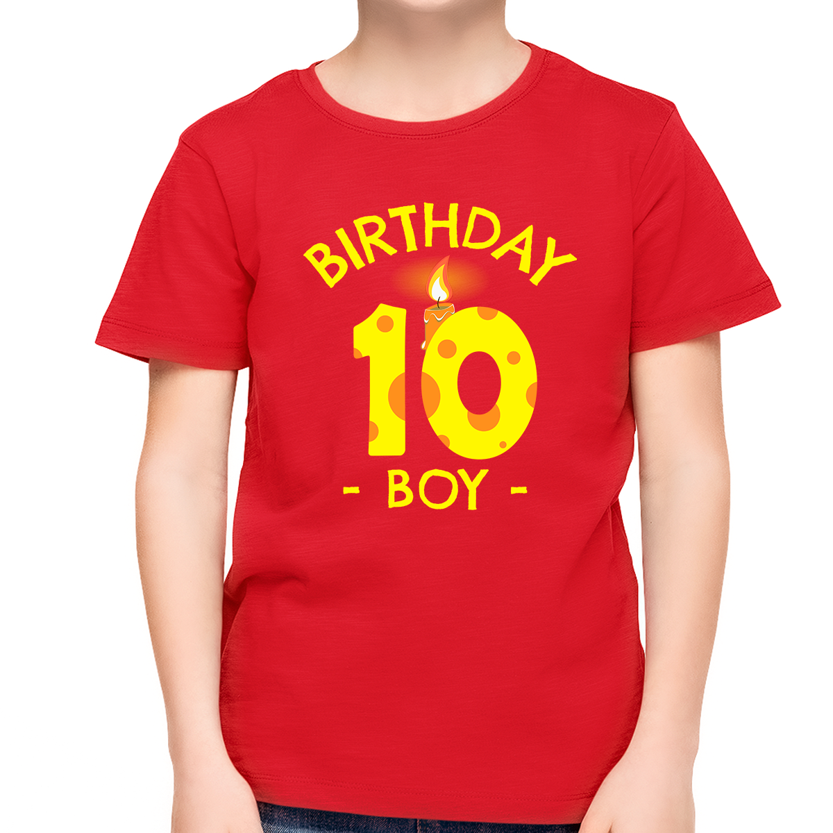 10th Birthday Candle Shirt for Boys