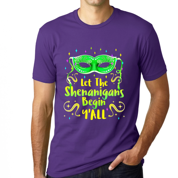 Mens Mardi Gras Shirt Let The Shenanigans Begin Shirt Mardi Gras Shirt New Orleans Mardi Gras Outfit for Men