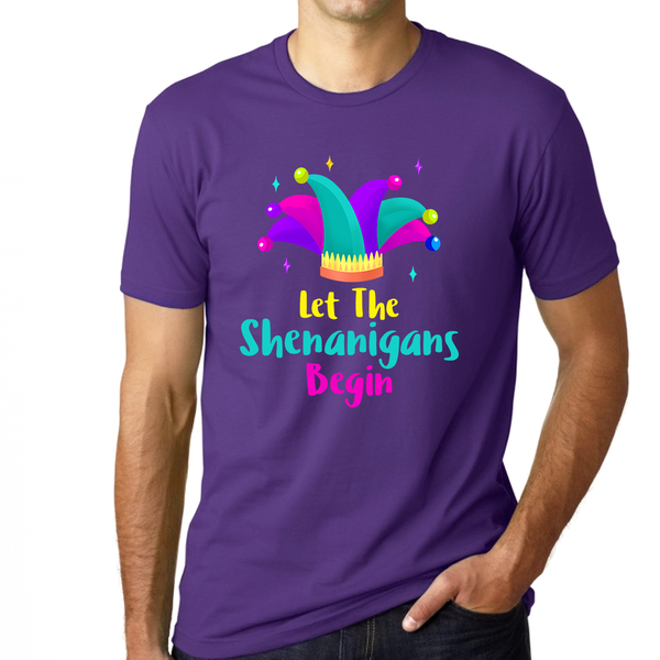 Funny Mardi Gras Shirt for Men Funny Let The Shenanigans Begin Mardi Gras Outfit for Men New Orleans