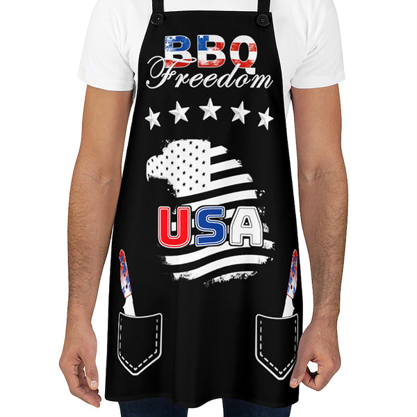 American BBQ Apron 4th of July BBQ Aprons for Men & Women USA Chef Apron Patriotic Grilling Gifts for Men