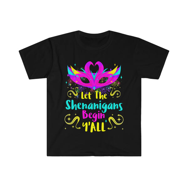 Funny Mardi Gras Shirt for Men Let The Shenanigans Begin Yall New Orleans Mardi Gras Outfit for Men