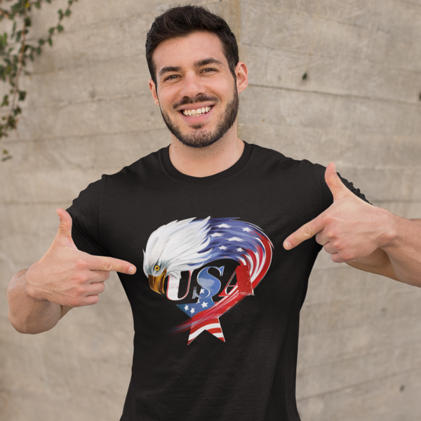 American Eagle Shirts for Men American Flag Patriotic Shirts 4th of July Shirts for Men USA Shirt - Fire Fit Designs