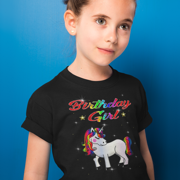 Unicorn Birthday Shirt Unicorn Shirts for Girls Unicorn Birthday Outfit Unicorn Gifts for Girls Birthday Girl - Fire Fit Designs
