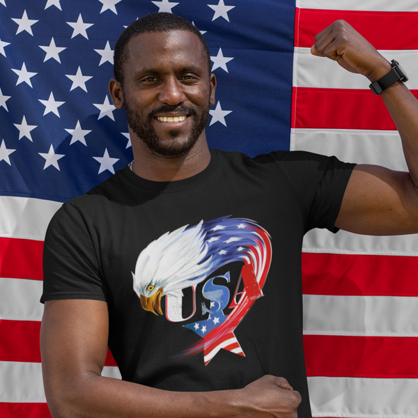 American Eagle Shirts for Men American Flag Patriotic Shirts 4th of July Shirts for Men USA Shirt - Fire Fit Designs