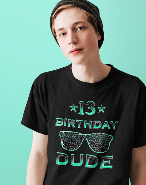 13th Birthday Shirt Boy - Perfect Dude Shirt - Perfect Dude Merchandise - Birthday Boy Shirt 13 - Fire Fit Designs