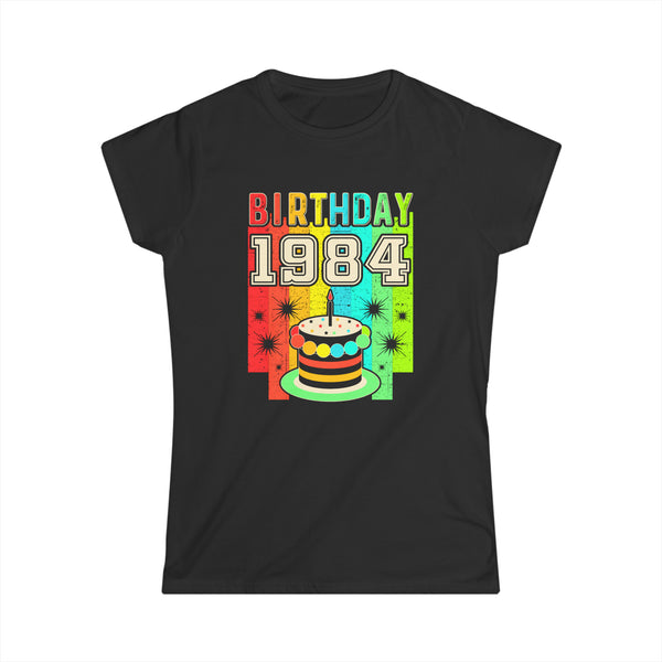 Vintage 1984 T Shirts for Women Retro Funny 1984 Birthday Womens Shirts