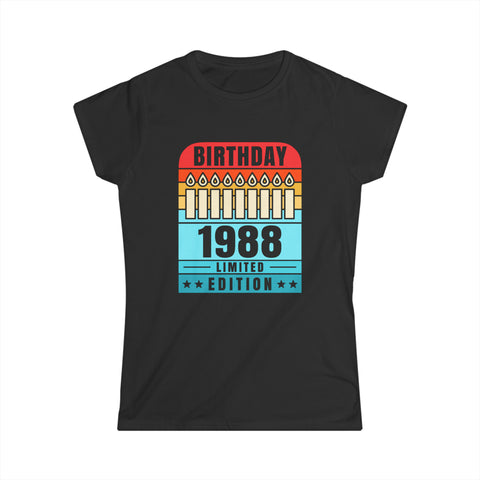 Vintage 1988 TShirt Women Limited Edition BDay 1988 Birthday Women Tops