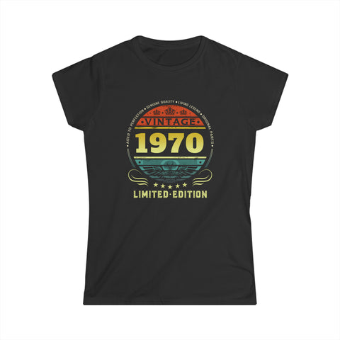 Vintage 1970 Limited Edition 1970 Birthday Shirts for Women Womens Shirts