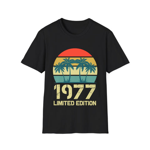 Vintage 1977 Birthday Shirts for Men Funny 1977 Birthday Mens Shirts