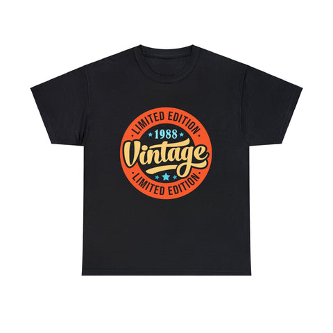 Vintage 1988 T Shirts for Men Retro Funny 1988 Birthday Big and Tall Tshirts Shirts for Men