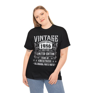 Vintage 1986 T Shirts for Women Retro Funny 1986 Birthday Womens Plus Size Tops
