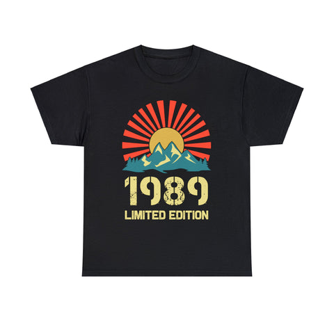 Vintage 1989 Limited Edition 1989 Birthday Shirts for Men Big and Tall Tshirts Shirts for Men