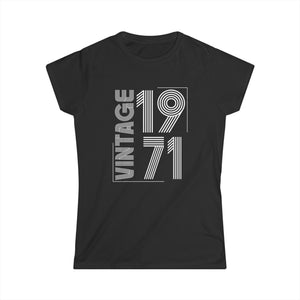 Vintage 1971 T Shirts for Women Retro Funny 1971 Birthday Womens Shirt