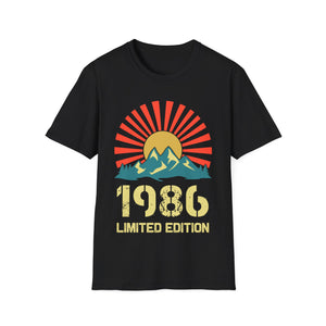 Vintage 1986 Limited Edition 1986 Birthday Shirts for Men Mens Tshirts