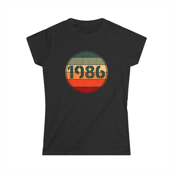 Vintage 1986 Birthday Shirts for Women Funny 1986 Birthday Womens Shirts