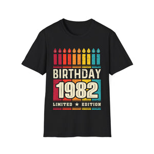 Vintage 1982 TShirt Men Limited Edition BDay 1982 Birthday Mens T Shirts